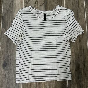 Full Tilt white and black striped tee